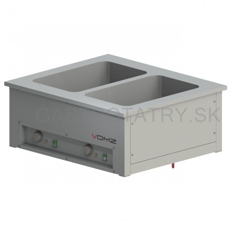 Výdajná ohrievacia vaňa, lisované vane, 2 GN 1/1