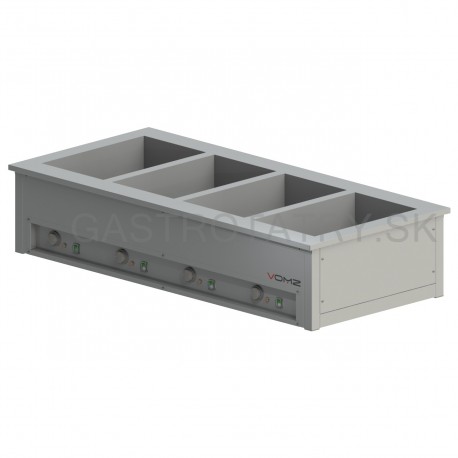 Výdajná ohrievacia vaňa, h 700 mm, š 1500 mm, 4 GN1/1