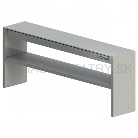 Tepelný most s infraohrevom a policou