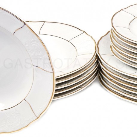 Refiéf so zlat. linkami - tanier. súprava 18 D