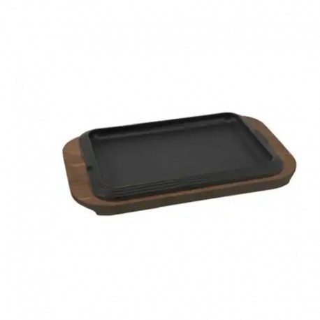 Hranatá panvica s drevenou doskou