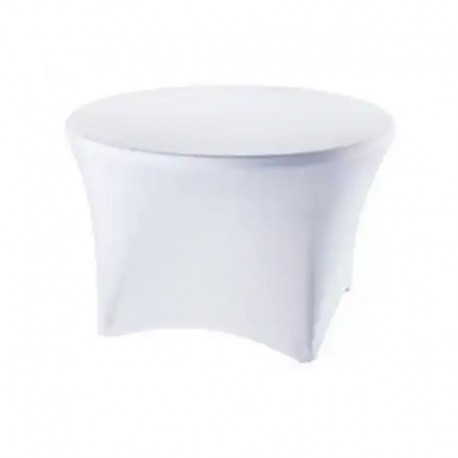 Poťah na okrúhly stôl S950131 biely