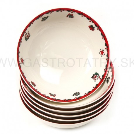 Miska kompótová 16 cm ivory vianoce