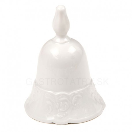 Zvonček s rolničkou biely Bernadotte 10 cm