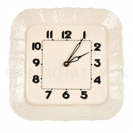Bernadotte nástenné hodiny hranaté ivory