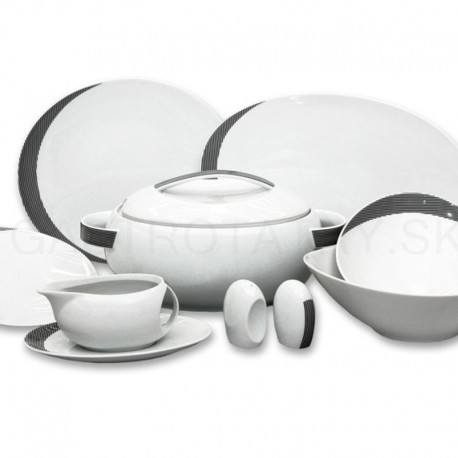 Loos čierne pruhy obedová súprava 26 D