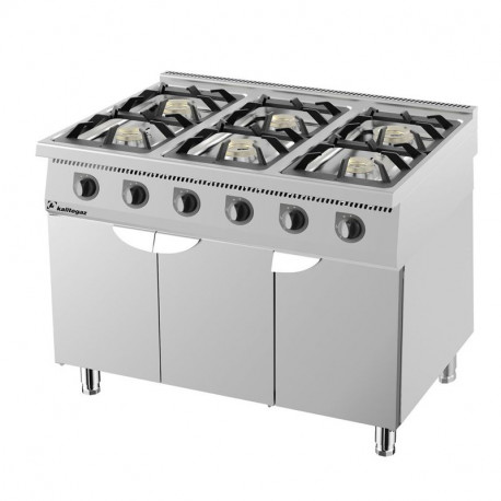 Plynový sporák 900 so 6 horákmi a dvierkami