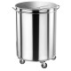 Nerezový odpadkový kôš - pojazdný
