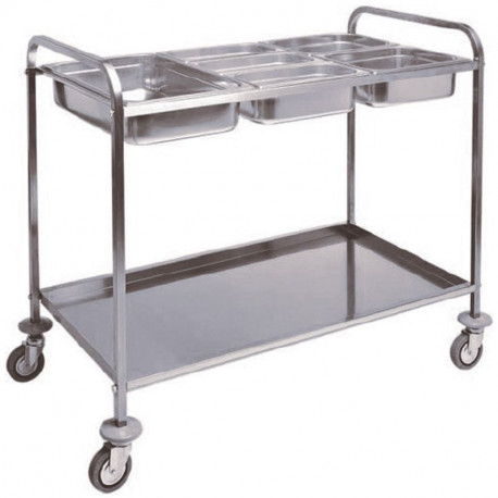 Transportný vozík s výrezom na 3x GN1/1