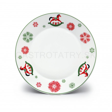 Vianočný tanier plytký Koník 27 cm TOM