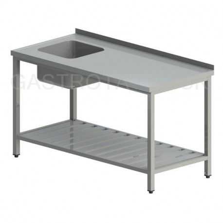 Umývací stôl s drezom a roštom 