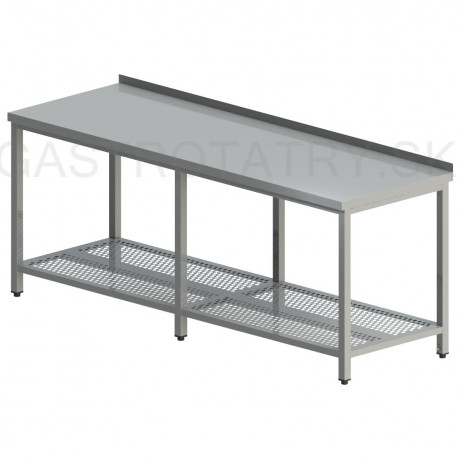 Pracovný stôl s roštovou policou dlhý