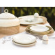 Cairo ivory hnedé kruhy tanierová súprava 18 D