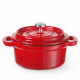 Liatinový smaltovaný kastról, 0,27 l, Červený