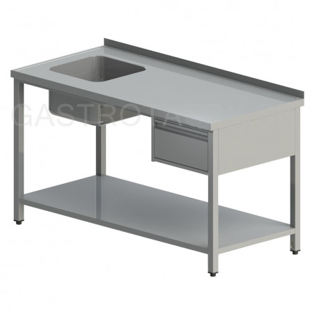 Umývací stôl so zásuvkou a policou