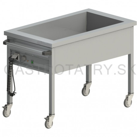 Výdajný ohrievací vozík, h 1470 mm, š 650 mm, 4x GN 1/1