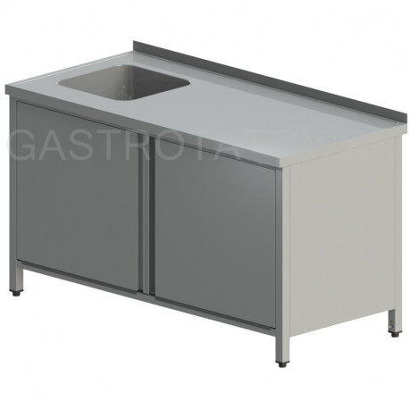 Umývací stôl skrinkový s drezom a krídlovými dverami