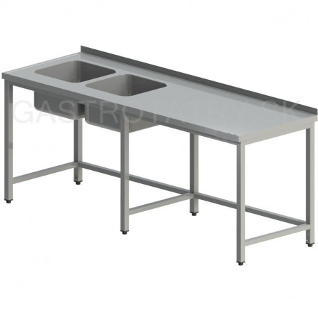 Umývací stôl s dvomi drezmi dlhý 