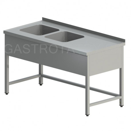 Umývací stôl s dvomi drezmi a krytom