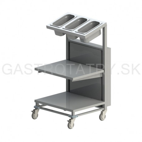 Polohovací vozík na tácky a príbory