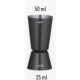 Barmanská mierka - jigger 25/50 ml, BarUp, Čierna