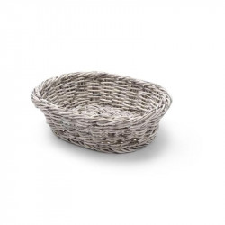 Košík oválny, svetlošedá, 250x190x65 mm