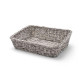 Košík šikmý, obdĺžnikový, svetlošedý, 400x300x120 mm