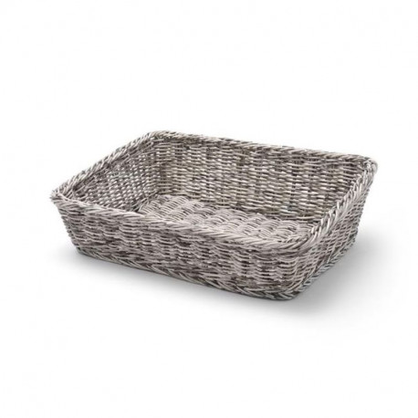 Košík šikmý, obdĺžnikový, svetlošedý, 400x300x120 mm