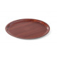 Laminovaný servírovací podnos ⌀380 protišmykový guľatý Mahagón
